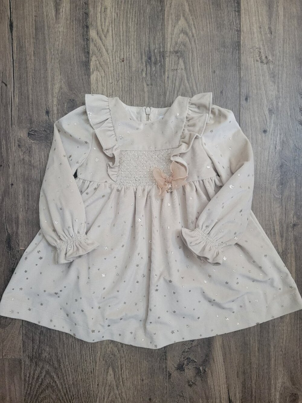 Mayoral Baby Girl Ivory Silver Star Dress 18M 86cm